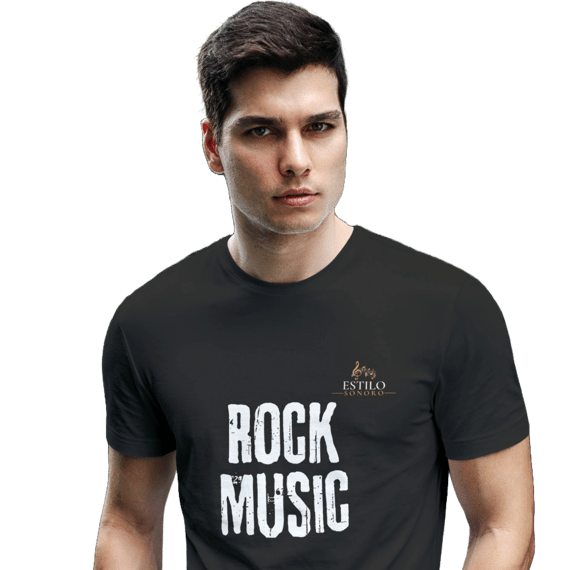Camiseta Premium Masculina Algodão Pima Estampada Musical Rock Music - Estilo Sonoro