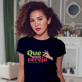 Nome do produto Camiseta Baby Look | Que Assim Cereja 2