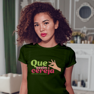 Nome do produto Camiseta Baby Look | Que Assim Cereja 2