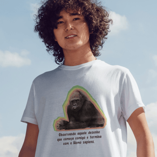 Nome do produto T-Shirt Quality Unissex | Macaco observando
