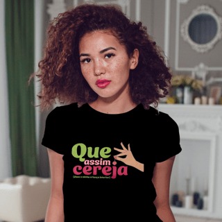 Nome do produto Camiseta Baby Look | Que Assim Cereja 2