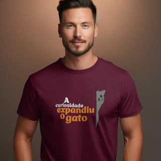 Nome do produto T-Shirt Quality Unissex | A Curiosidade Expandiu o Gato