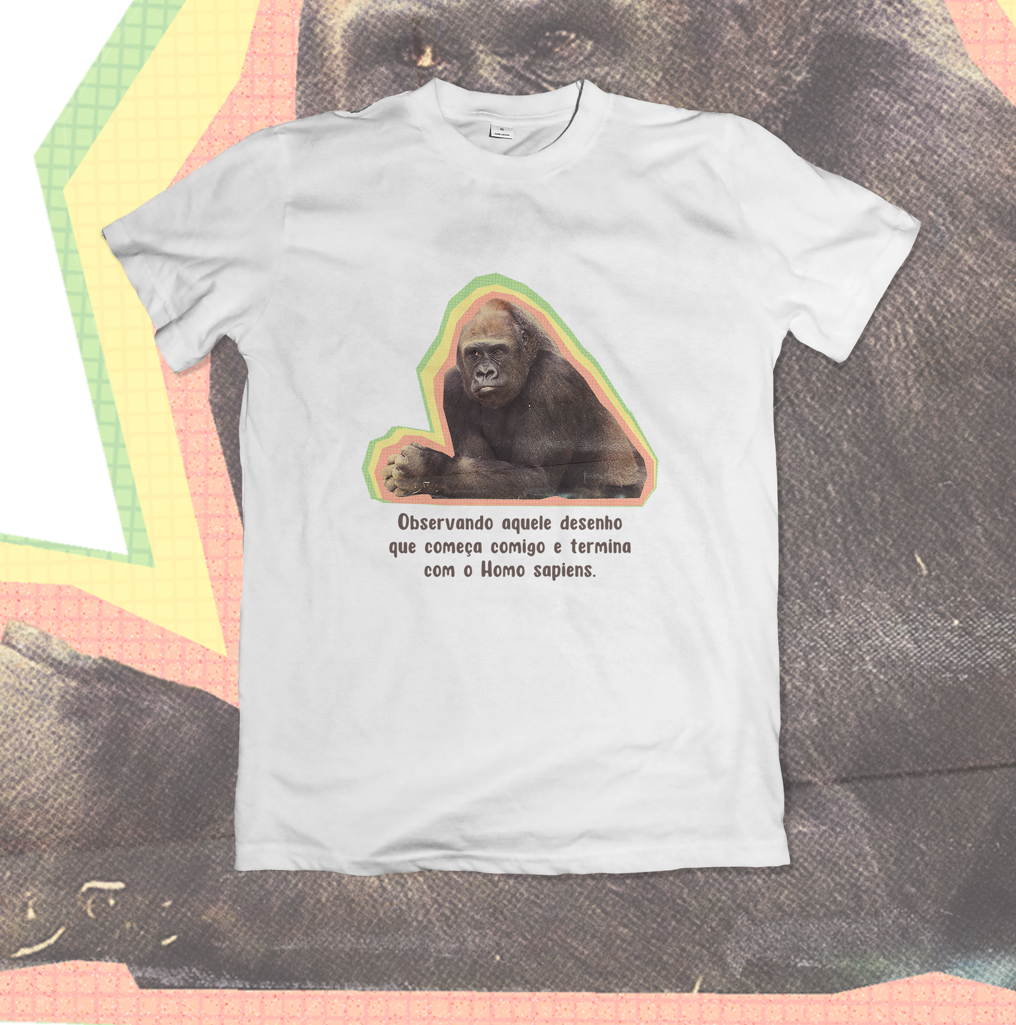 T-Shirt Quality Unissex | Macaco observando