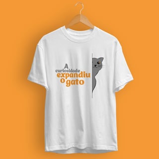 Nome do produto T-Shirt Quality Unissex | A Curiosidade Expandiu o Gato