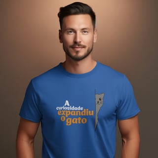 Nome do produto T-Shirt Quality Unissex | A Curiosidade Expandiu o Gato