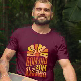 Nome do produto T-Shirt Quality Unissex | Bom dia com alegria