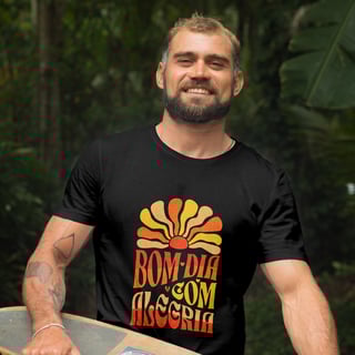 Nome do produto T-Shirt Quality Unissex | Bom dia com alegria