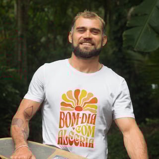 Nome do produto T-Shirt Quality Unissex | Bom dia com alegria