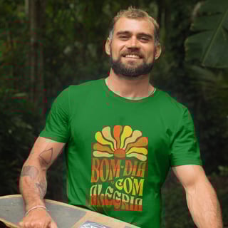 Nome do produto T-Shirt Quality Unissex | Bom dia com alegria
