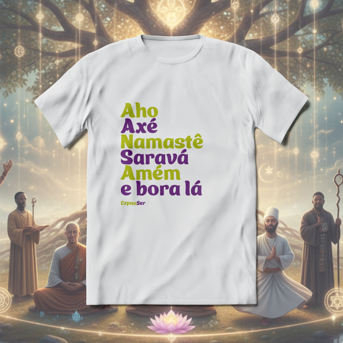 Nome do produto: T-Shirt Quality Unissex Branca | Crenças ExpanSer