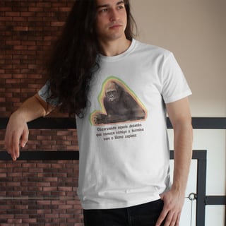 Nome do produto T-Shirt Quality Unissex | Macaco observando