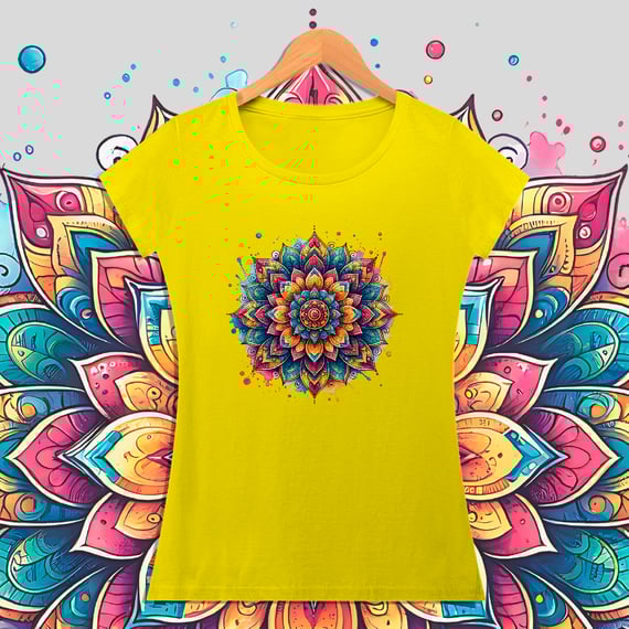 Baby Long Quality | Mandala Colorida Aquarela