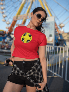 Nome do produto Cropped Emblema Triste