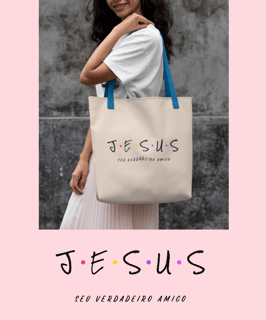 Nome do produto ECO Bag Grande - JESUS, Seu Verdadeiro Amigo