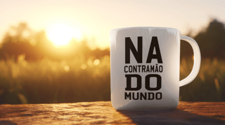 Nome do produto Caneca 320ml - NA CONTRA MÃO DO MUNDO