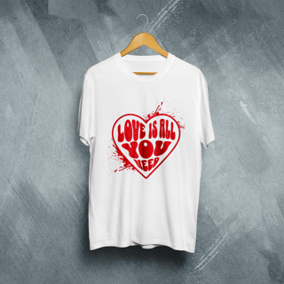 Camiseta Plus Size Vivax - Love is all you need