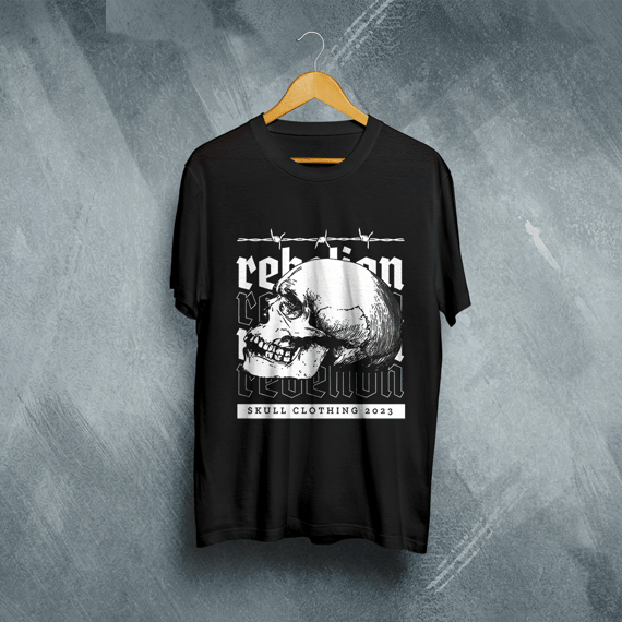 Camiseta Plus Size Vivax - Rebellion Skul