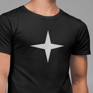 Nome do produto Camiseta Preta T-Shirt Classic Estampada Estrela de Belém por I.A