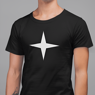 Camiseta Preta T-Shirt Classic Estampada Estrela de Belém por I.A