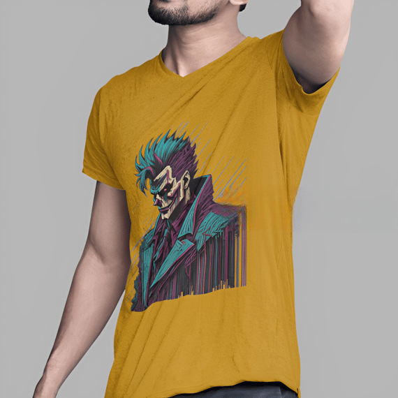 Camiseta Amarelo Ouro T-Shirt Classic Estampada Palhaço Gangster por I.A
