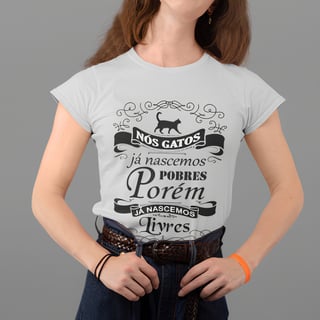 Nome do produto Camiseta 2 Cores T-Shirt Classic Estampada Pobre Porém Livre