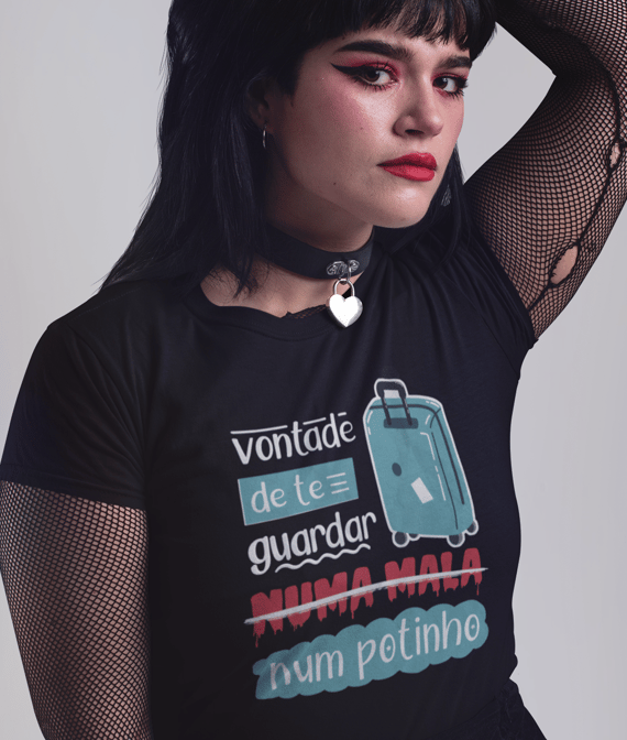 Baby Long Te Guardar Num Potinho - Preta / Azul