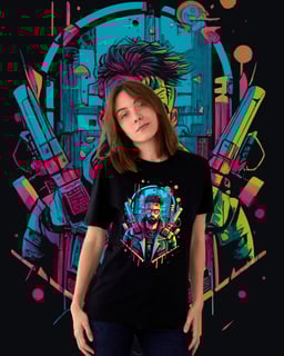 Camiseta Baby Look Cyberpunk 
