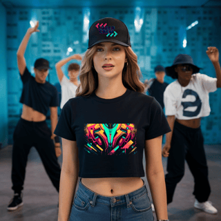 Nome do produto Cropped  Cyber-Abstrato 