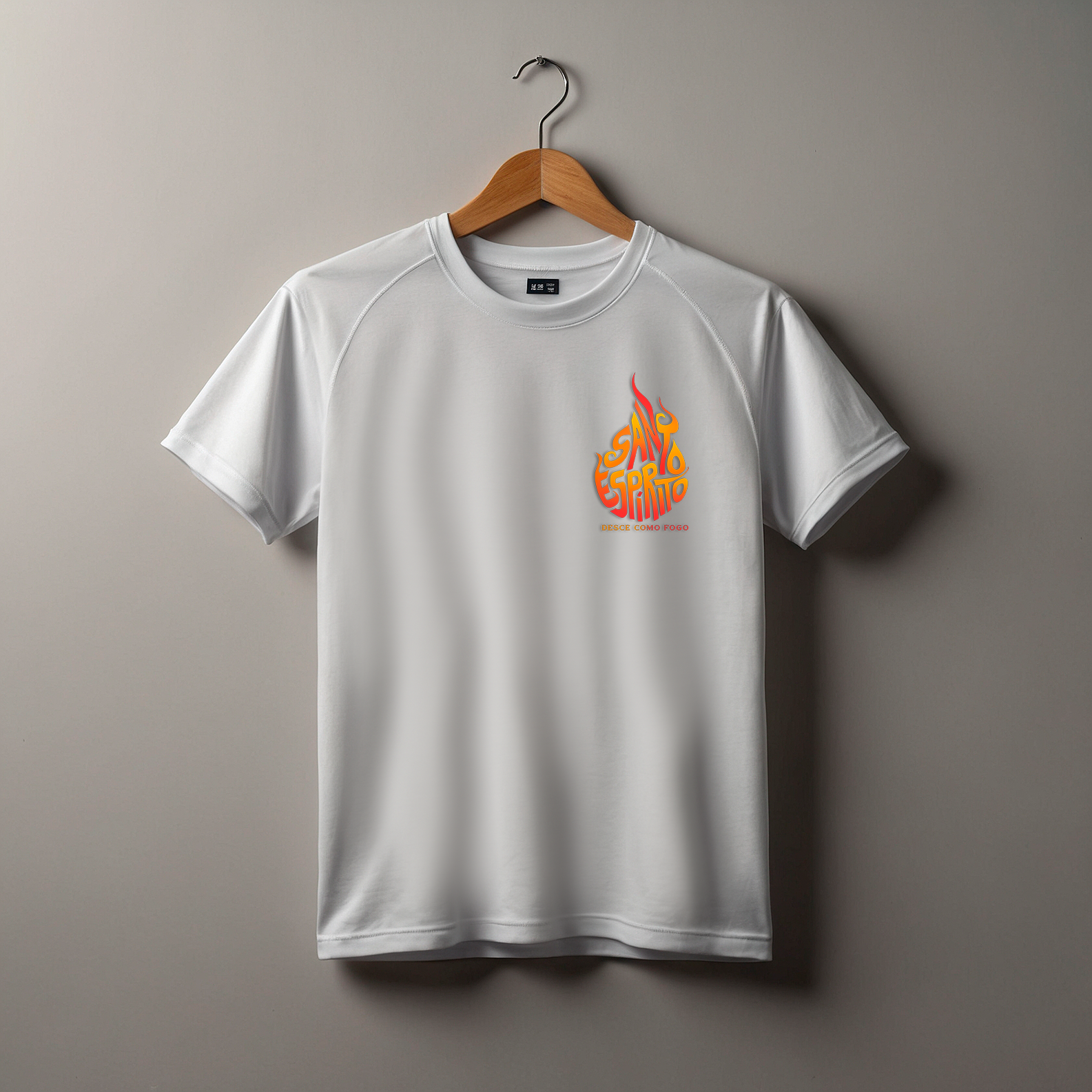 Santo Espírito - Camiseta Masculina Dry Fit UV em Degradê Flamejante