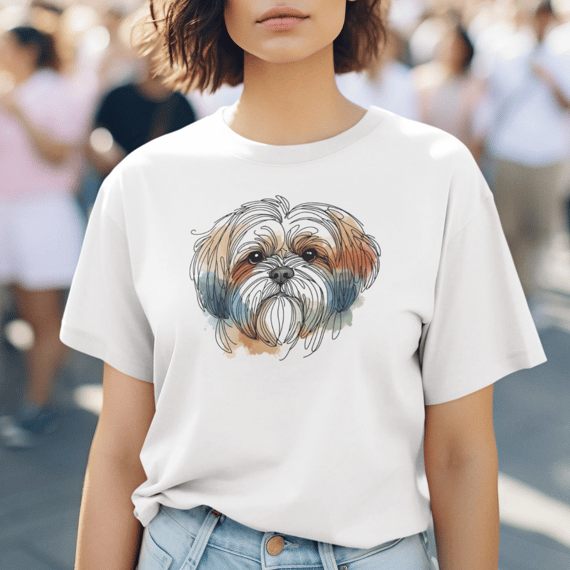 Shih tzu Aquarela