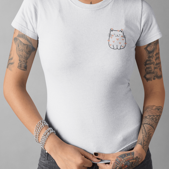 Babylook Gato Branco