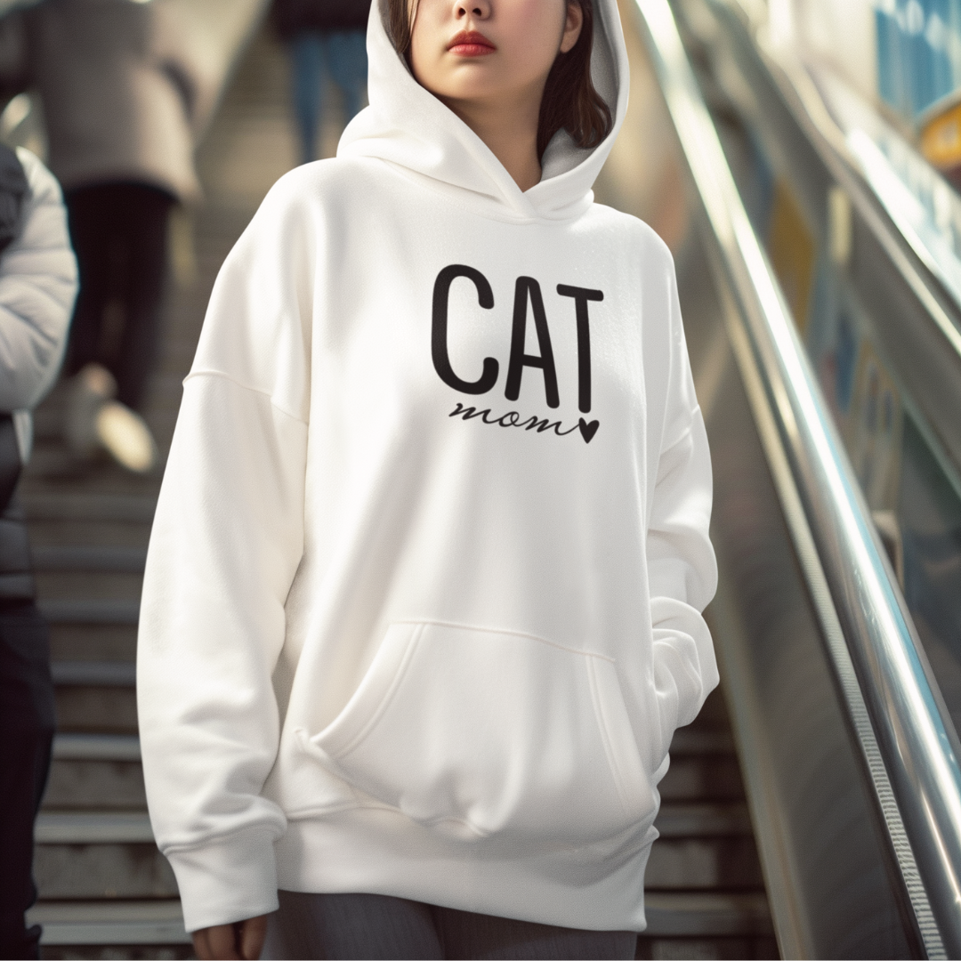 Nome do produto: Moletom com Capuz - Cat Mom