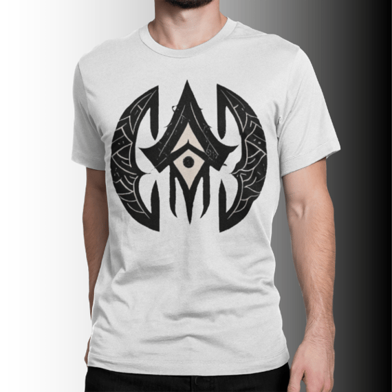 Camiseta Estampada símbolo Tribal Metal Rock