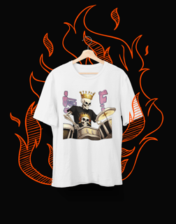 Nome do produto Camiseta Estampa Caveira King Baterista 