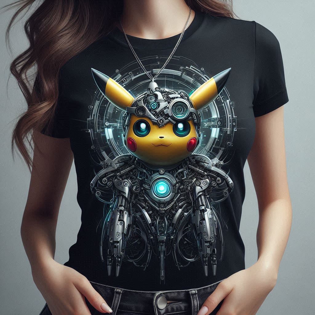 CAMISETA PIKACHU CYBORG