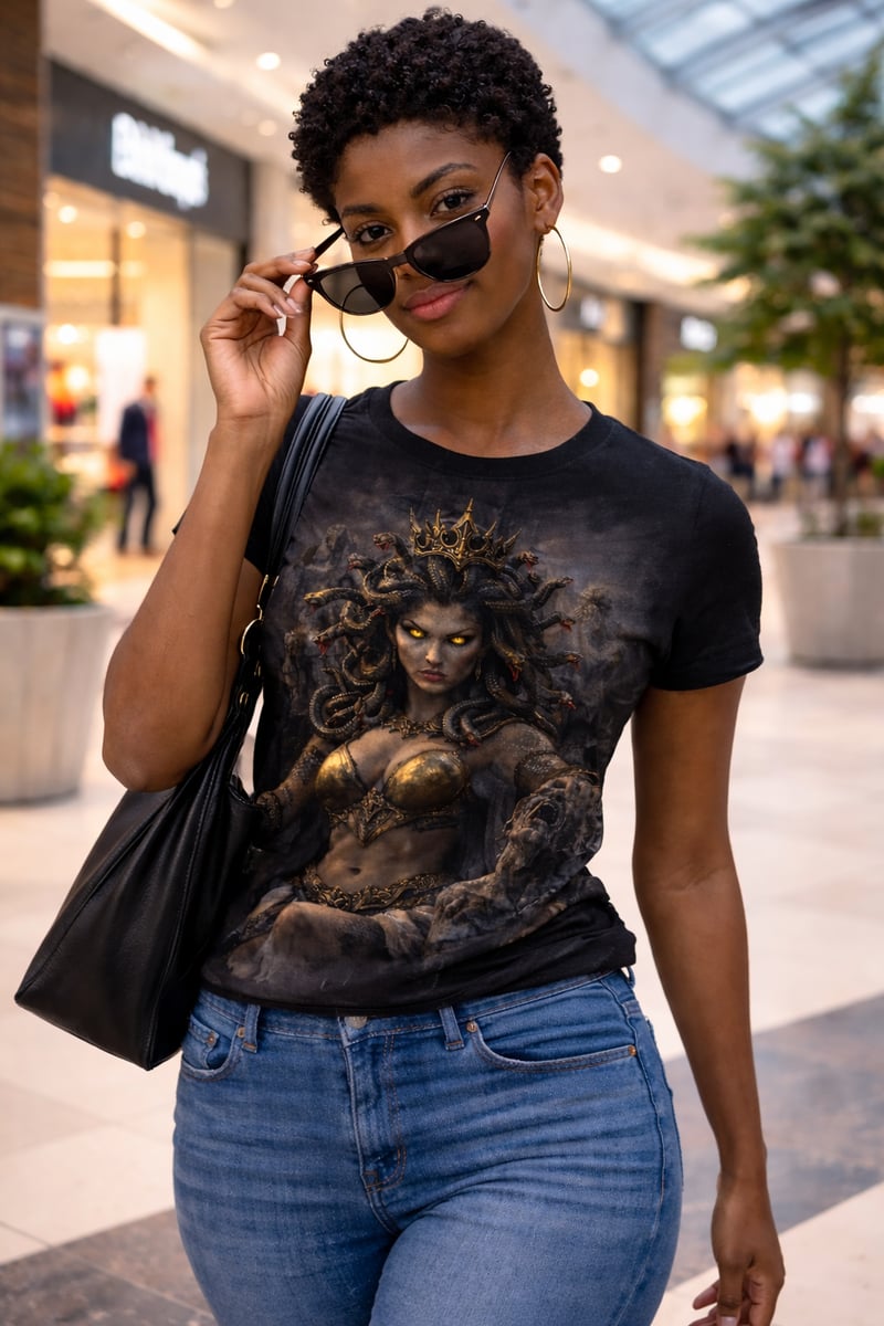 Nome do produto: CAMISETA NOVA SKIN CUPULA PRIMAL GORGONA QUEEN