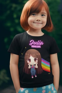 Nome do produto Camiseta Julia Minegirl infantil