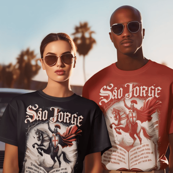 CAMISETA SÃO JORGE COM ORAÇÃO