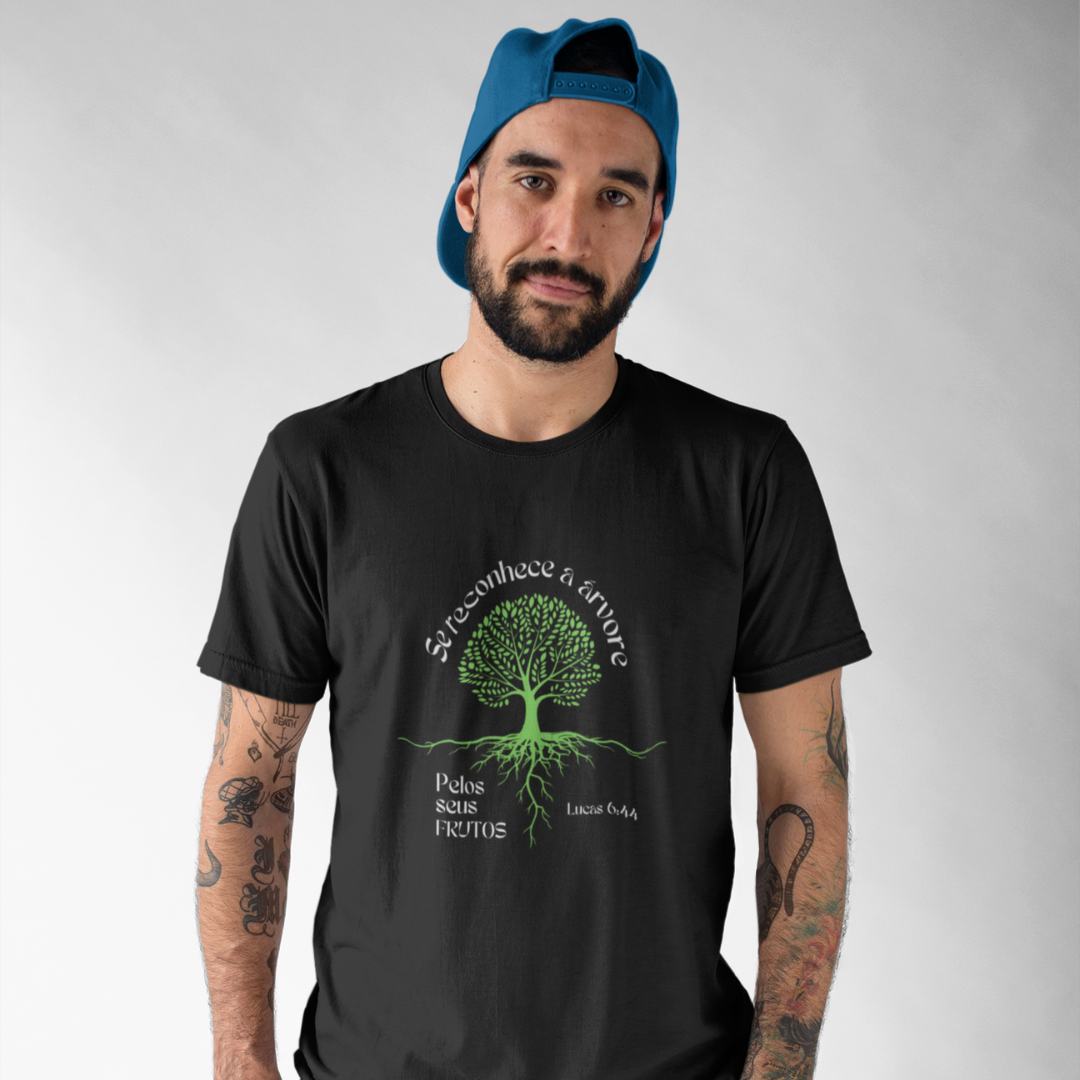 Nome do produto: Camiseta Espírita Reconhece a Árvore pelos Frutos