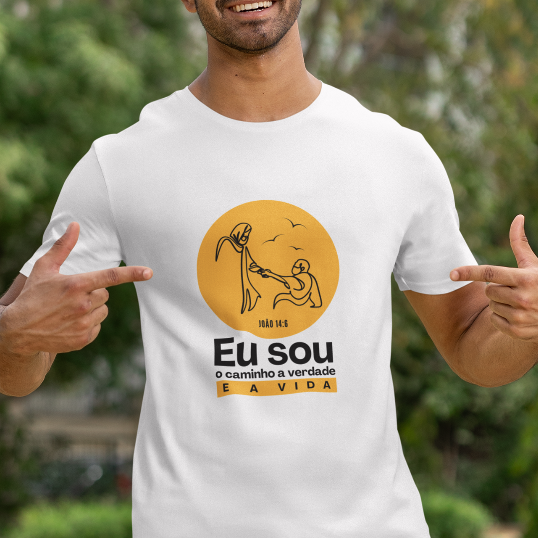 Nome do produto: Camiseta Espírita Caminho Verdade e Vida