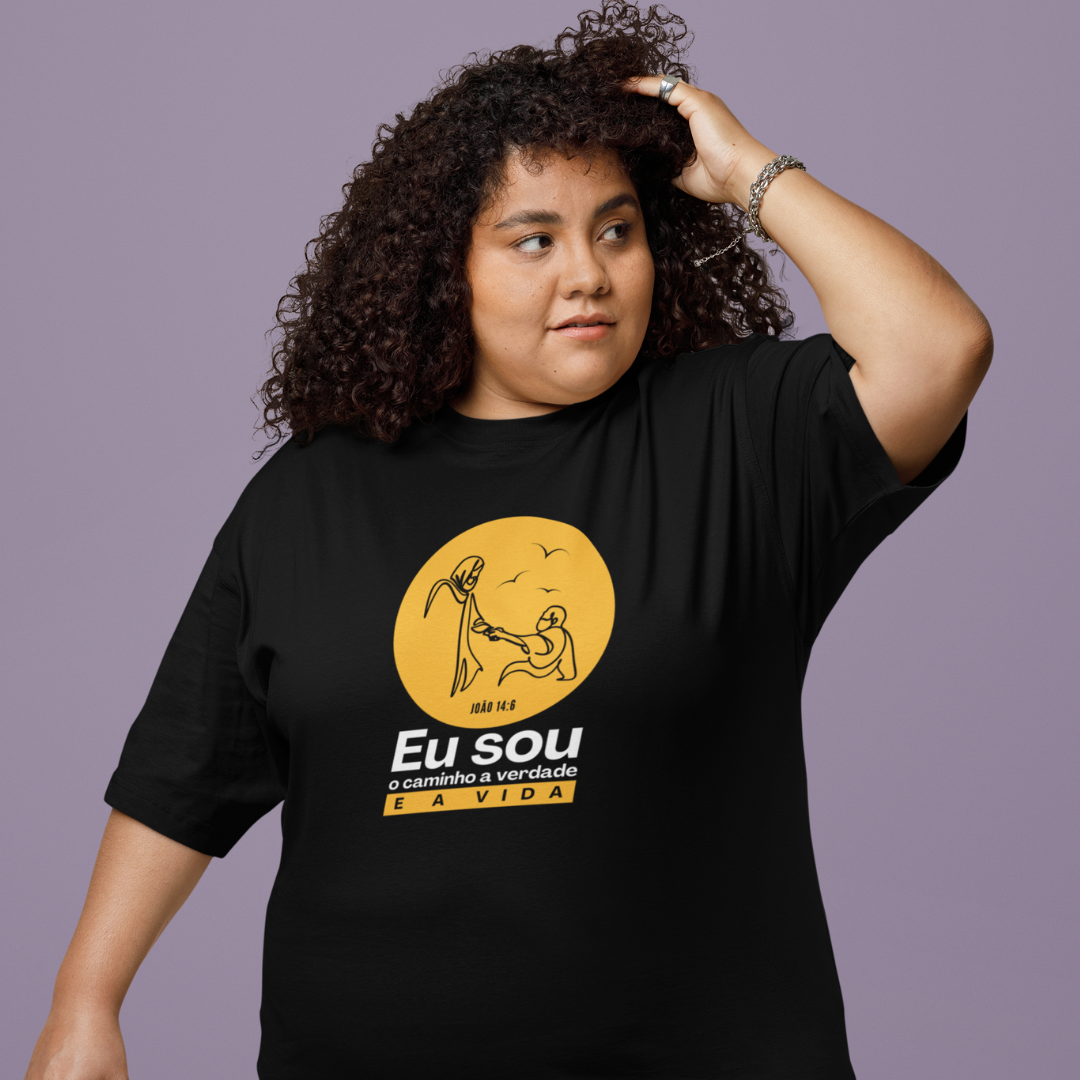 Nome do produto: Camiseta Plus Size  Caminho Verdade e Vida