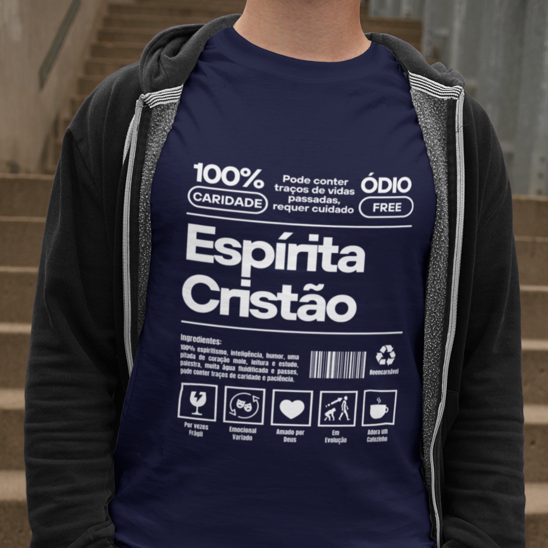 Nome do produto: Camiseta Espírita Cristão