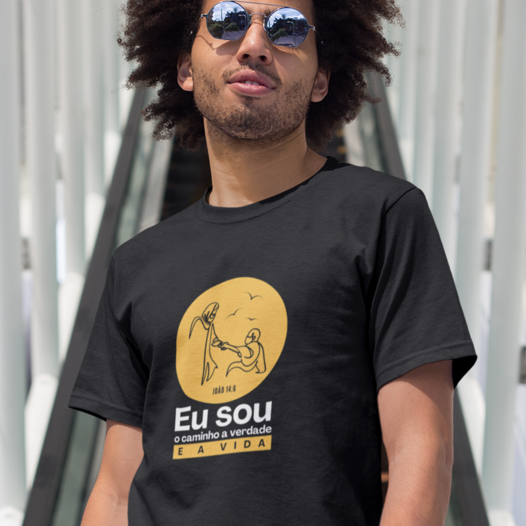 Nome do produto: Camiseta Espírita Caminho Verdade e Vida