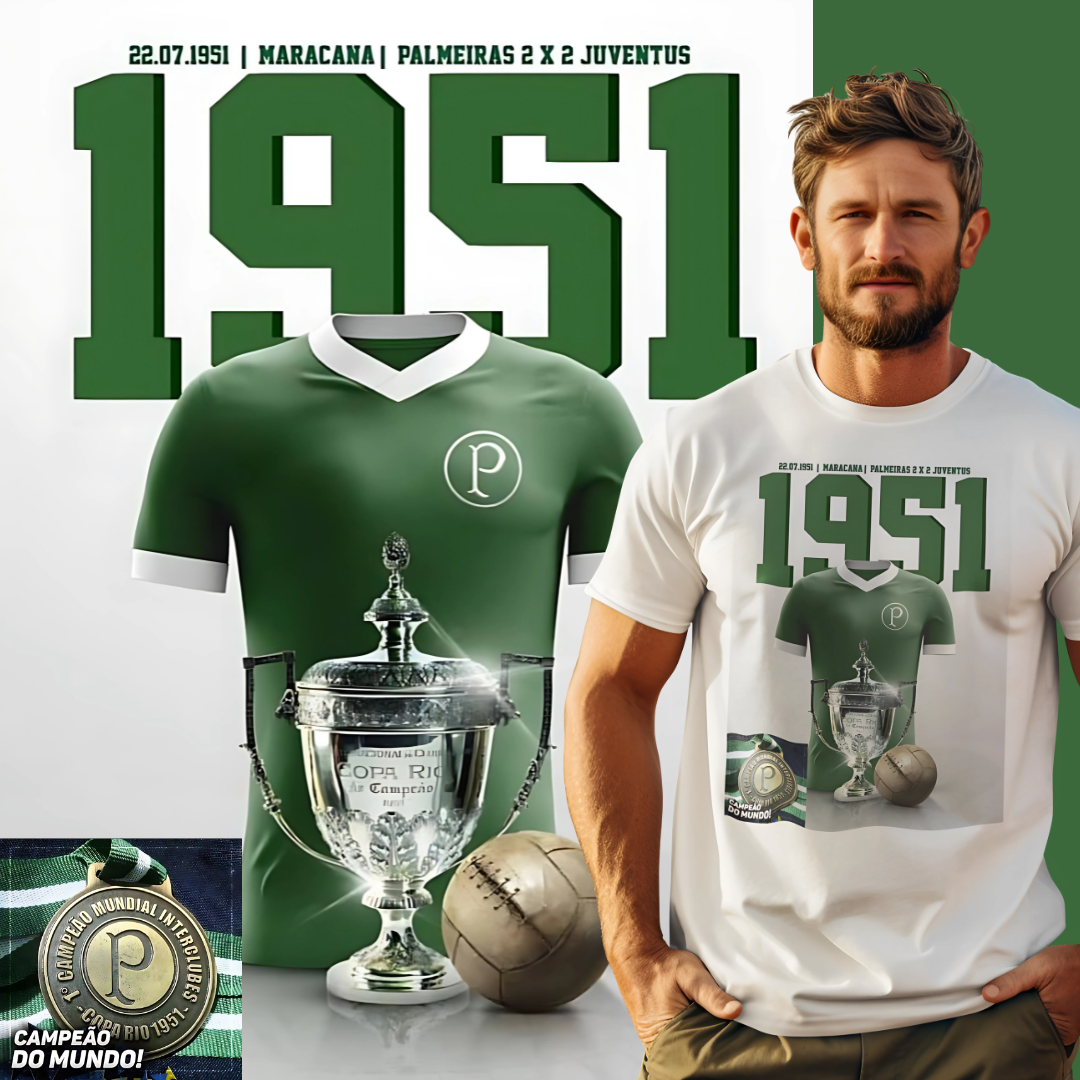 Nome do produto: Camisetas Palmeiras 1951
