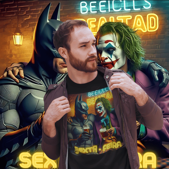 Camisetas Batman e Coringa