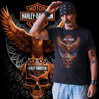 Camisetas Harley Águia Dourada