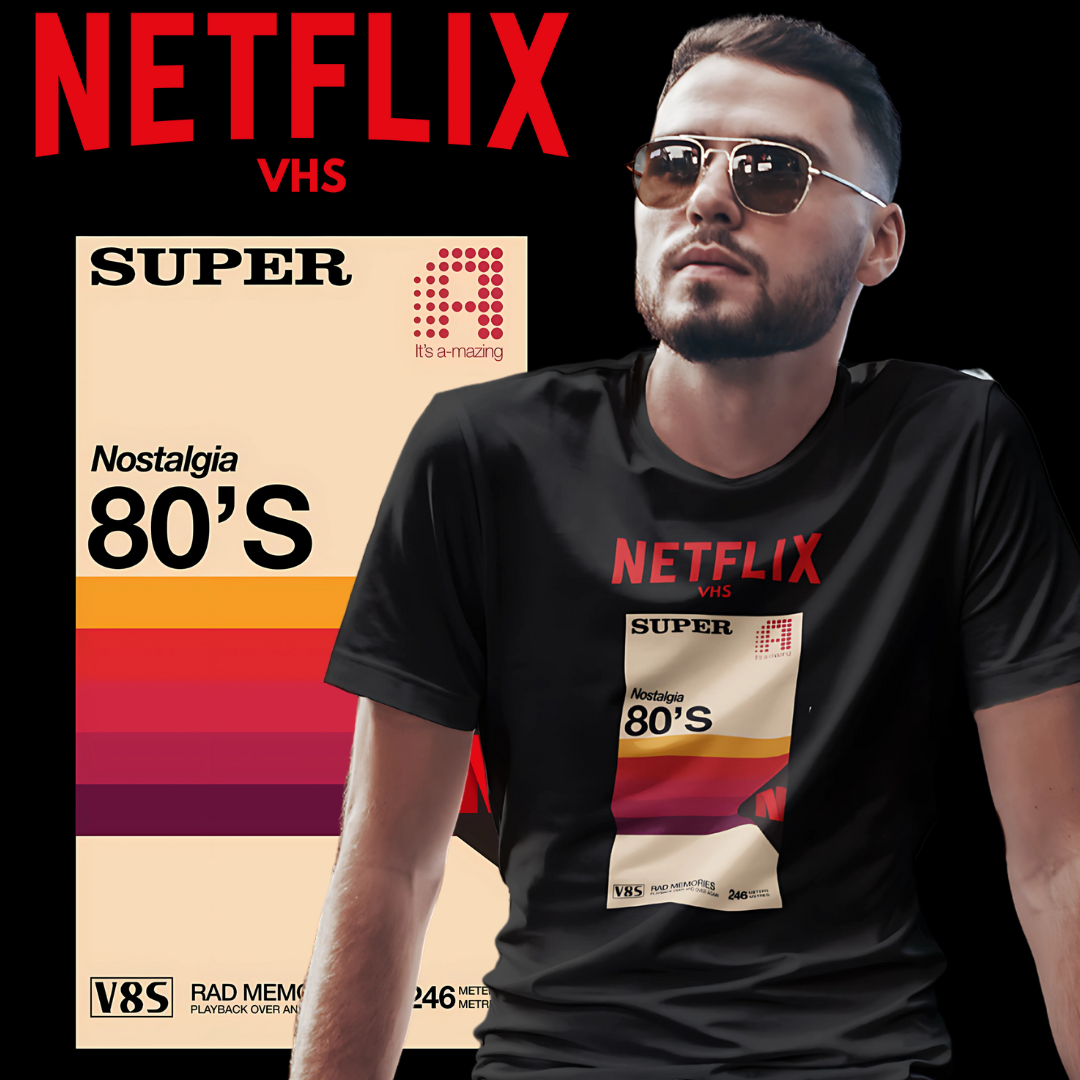 Nome do produto: Camisetas Netflix VHS