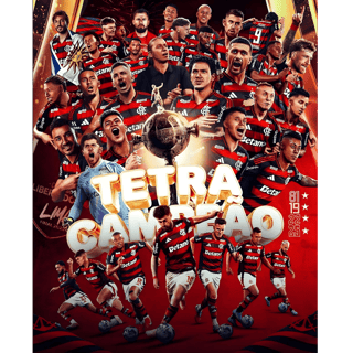 Nome do produto Camisetas Flamengo Tetra Campeão Libertadores