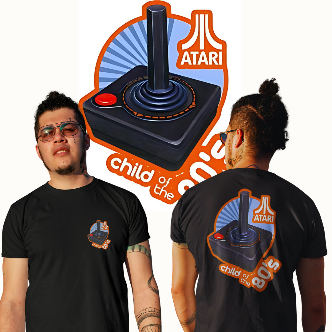 Nome do produto: Camisetas Atari Controle Frente Costas