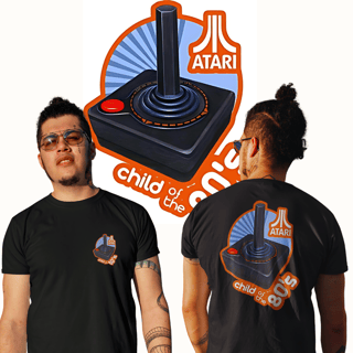 Camisetas Atari Controle Frente Costas